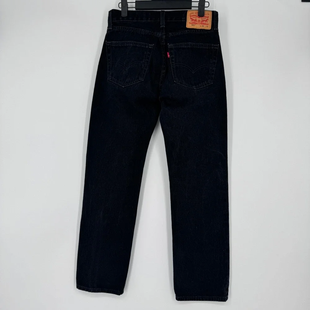 Levi's 505 Regular Fit Black Straight Leg Jeans Mens W29 L32 00505-0260